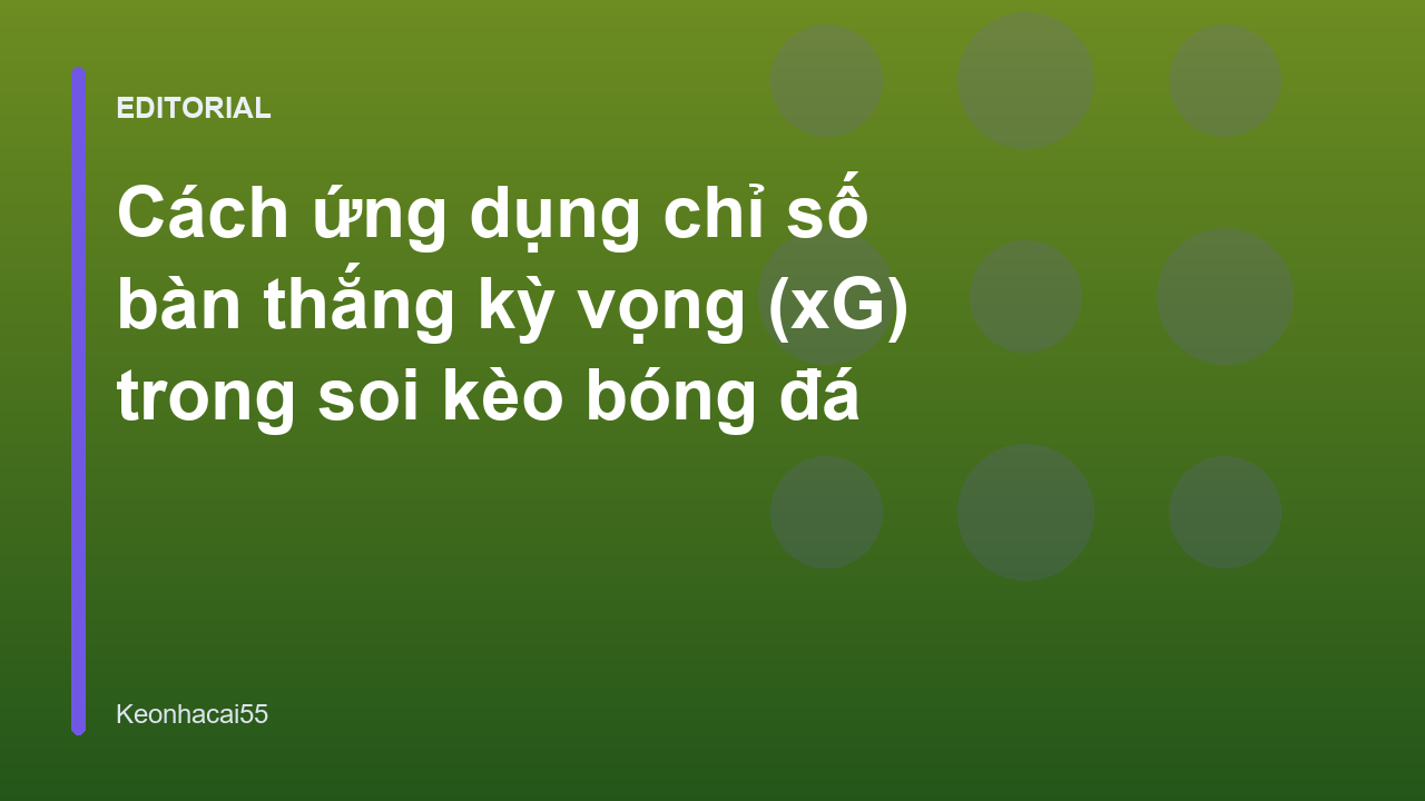 Biểu đồ phân tích chỉ số xG trong bóng đá